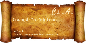 Csungán Adrienn névjegykártya