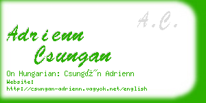 adrienn csungan business card